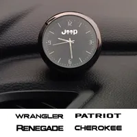 1PCS For Jeep CHEROKEE COMPASS PATRIOT RENEGADE WRANGLER Car Interior Quartz Clock Luminous Automobile Internal Stick-On Digital