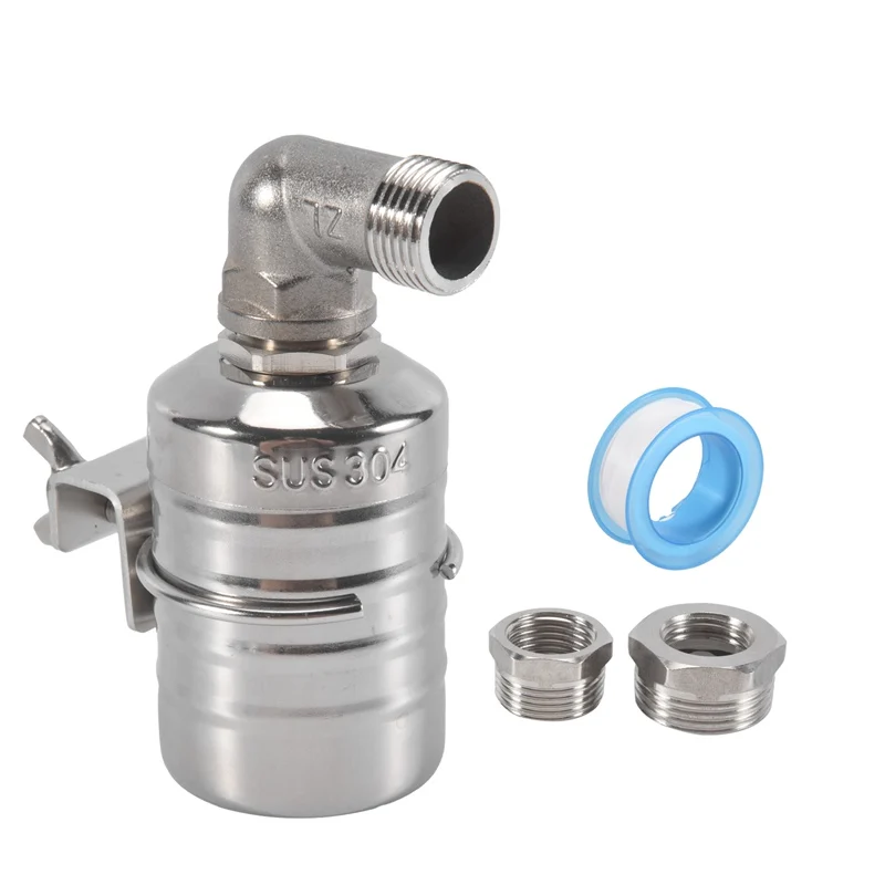 

Поплавковый клапан для воды 1/2-3/4 дюйма, поплавковый клапан из нержавеющей стали, полностью автоматический поплавковый клапан-регулятор уровня воды, прочный-A68E