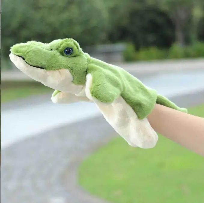 

puppet alligator Hand Puppet Puppets Kids Cute Soft Toy Story Pretend Playing Dolls Gift For Children