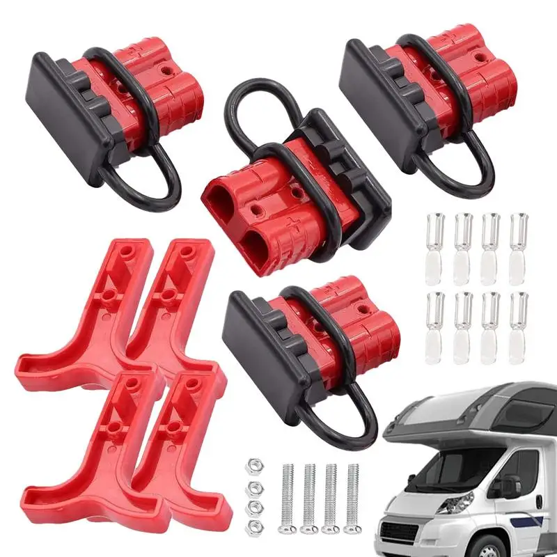 Winch Quick Disconnect 50 Amps Battery Quick Disconnect Wire Harness Plug Kit 6 To 12 Gauge Connector Recovery Kit For 12-36V