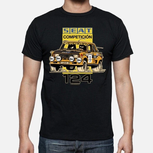 Sıcak satış klasik İspanya karikatür araba S E bir T 124 2100 GR.5 T Shirt. Yeni % 100% pamuk kısa kollu o-boyun T-shirt rahat erkek üst