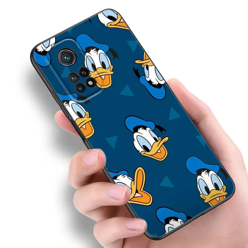 D-donald Duck Black Silicone Phone Case For Xiaomi Mi 9 SE 8 10T 11 12 13 Lite 9T 11T 12S 12T 13T 14 Pro 5G NE 11i 12X