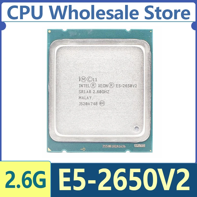 معالج Intel Xeon E5-2650V2 E5 2650V2 E5 2650 V2 2.6 جيجا هرتز SR1A8 ثماني النواة ستة عشر خيط معالج وحدة المعالجة المركزية 20 متر 95 واط LGA2011