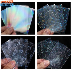 50 Pcs Set Board Games Playing Card Sleeves Protector Holder Foil Transparent Laser Clear Kpop Photo Cards Color Cover Pouch Kit