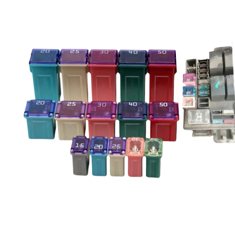 Micro Cartridge Fuses Mini Rectangle Fuse PEC Automotive Car Fuse J 15A 20A 25A 30A 40A For Ford Levin TOYOTA HYUNDAI LINCOLN