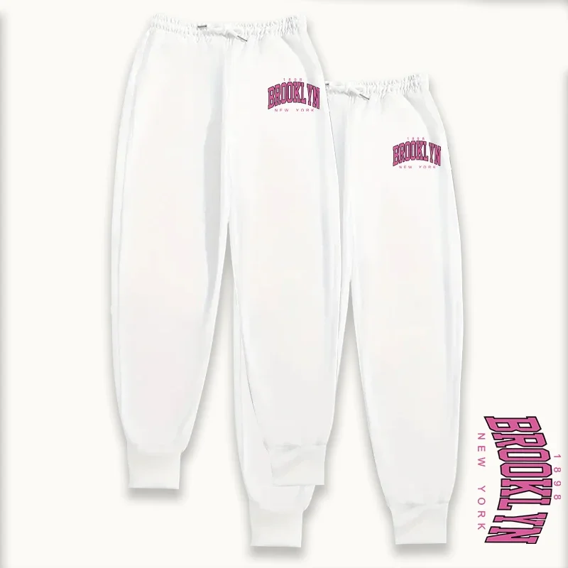 طقم نسائي مكون من قطعتين بنطال رياضي عصري بنطال صالة ناعم 2025 خريف شتاء مريح غير رسمي نمط الشارع قيعان