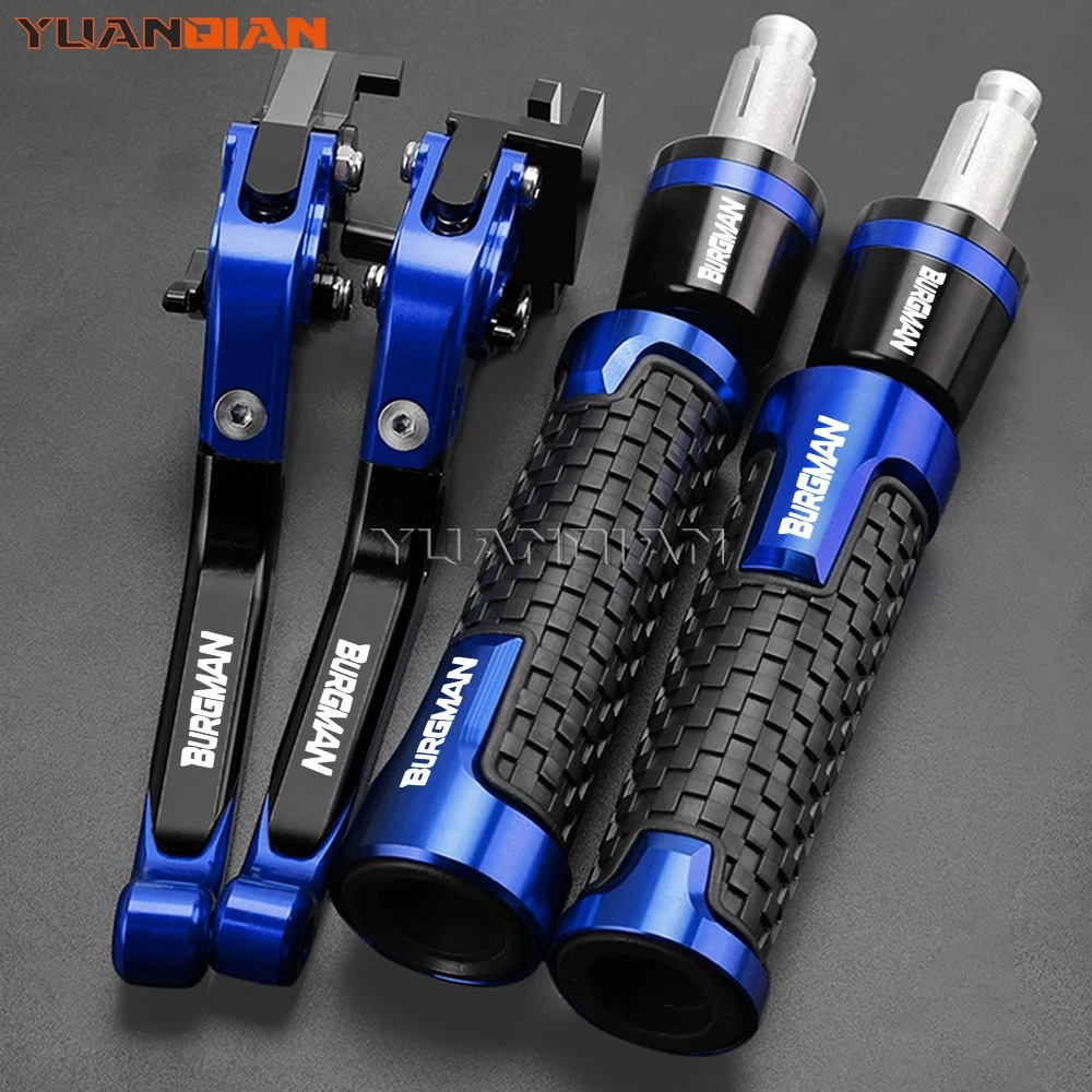 For Suzuki BURGMAN650 BURGMAN 650 AN650 2003-2022 2023 Motorcycle Accessories Adjustable Brake Clutch Levers Handlebar Grips End