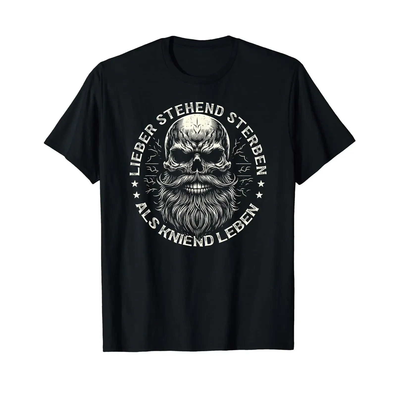 Viking Germanen Lieber Stehend Sterben Als Kniend Leben T Shirt black vintage Washed Top For Everyday Wear Stretched Unisex