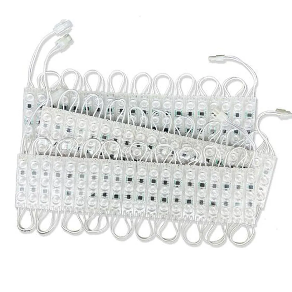 100PCS 110V 220V Waterproof 2835 3LEDs 2W Injection molding LED Module high lumen super bright diffuse reflection Lighting