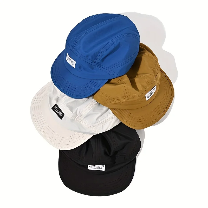Gorra de Béisbol Americana Retro de 5 Paneles con Visera Suave - Protección Solar de Verano, Gorra con Visera de Pato, Varios Colores Opcionales, Gorra Casual para el Sol