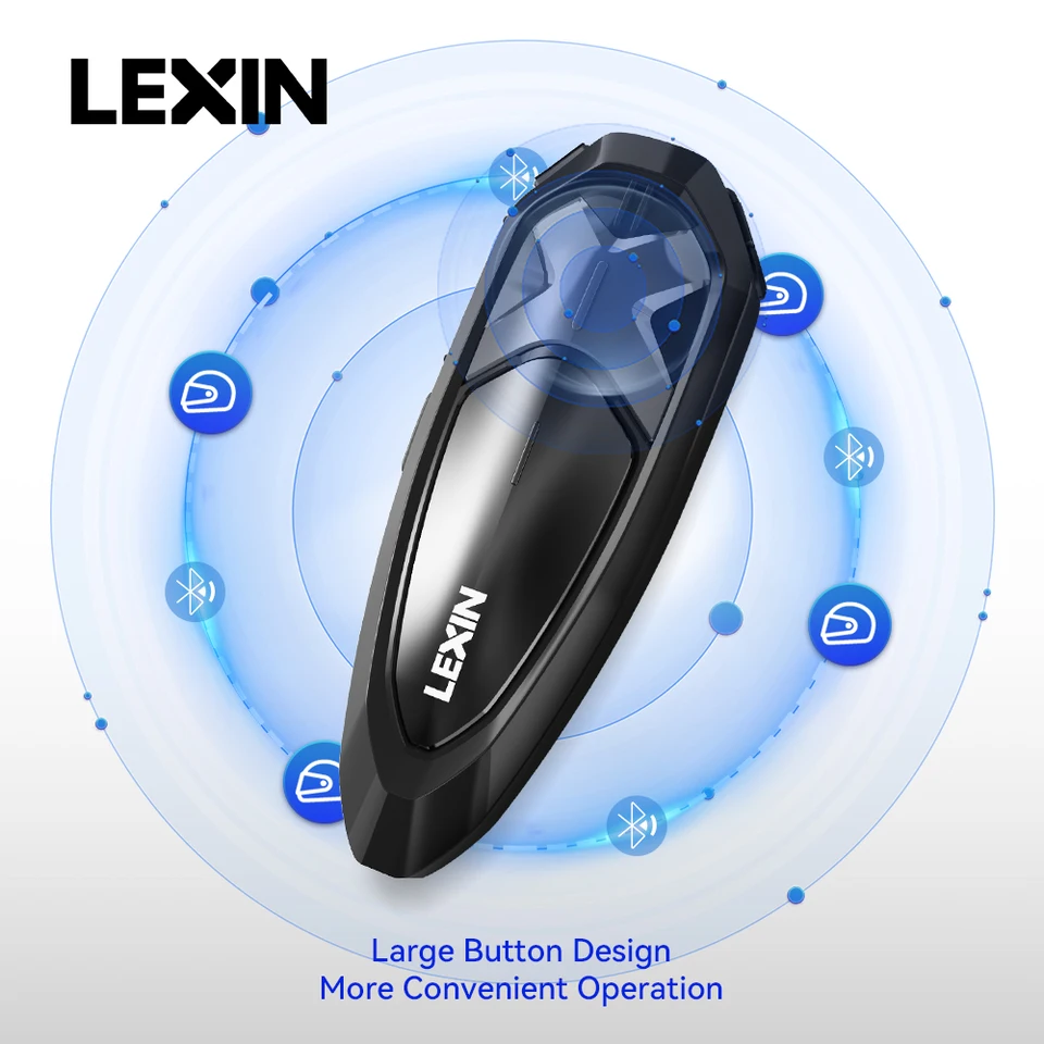 Lexin GTX Intercom Bluetooth For Motorcycle Helmet Headset Support