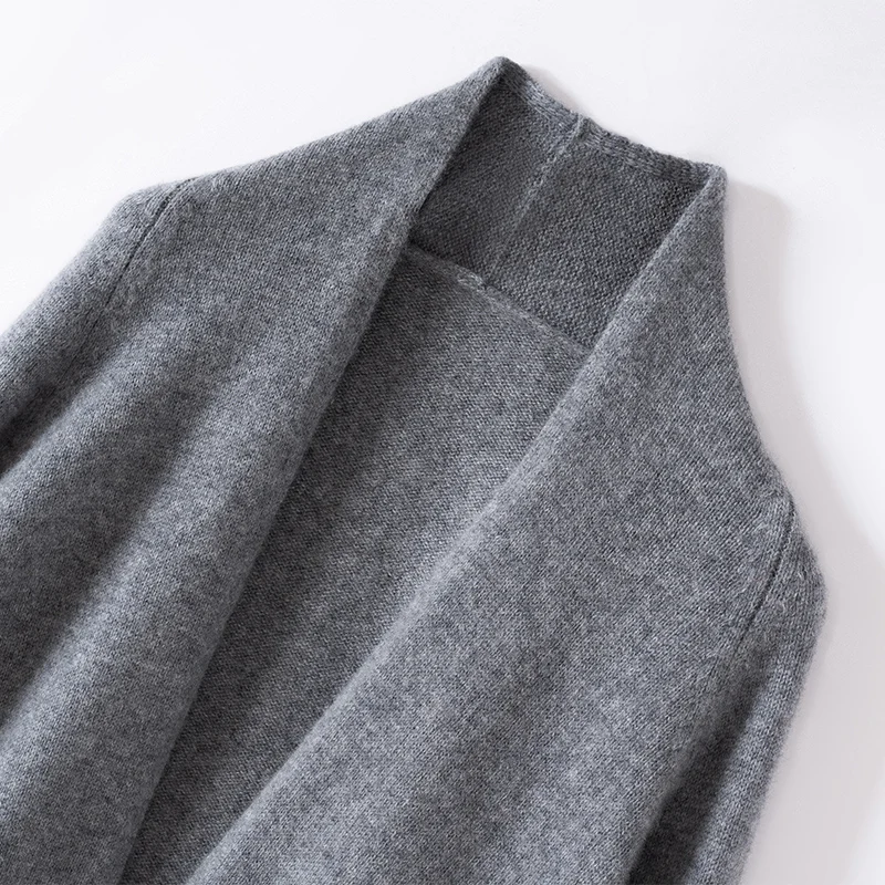 Luxury Women's Cashmere Sweater Shawl Loose Thicken Cardigan Autumn Winter 100% Cashmere Knitwear Batwing Sleeve Sweater Coat - Image 2