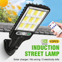 Motion Sensor Smart Light, 108 COB Solar Wall Sconce - 3 Lighting Modes Motion Sensor Light, IP44