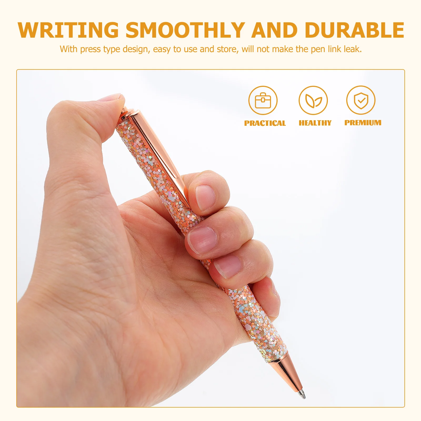 

4Pcs Press Type Advertising Pen Metal Ballpoint Pens Multi-Use Decorative Pens Business Promotion Advertising Ballpoint Pen