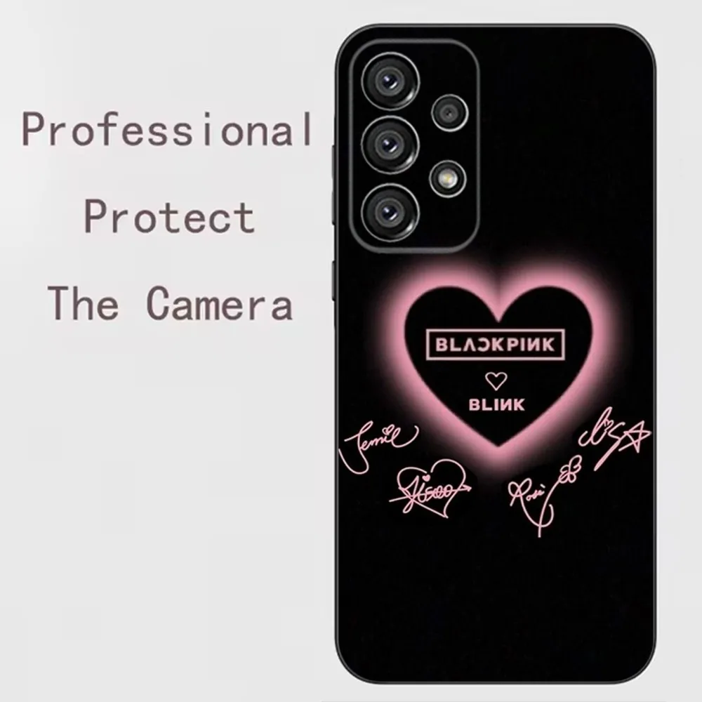 Kpop B-BLACK-P-Pink  Phone Case For Samsung Galaxy A91,A80,A73,A72 ,A71,A53A52,A32 ,A31A22,A21s,A20,Black Cover