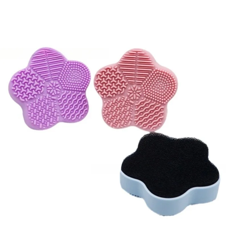 Multifuncional escova de silicone limpador cosméticos suave maquiagem escova limpeza esponja de silicone ferramenta reutilizável purificador padaccessories
