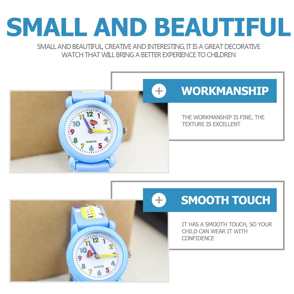 

1Pcs Kids Wristwatch Cartoon 3D Pattern Soft Silicone Band Precise Quartz Time Display Fashionable Child Decorative Watch