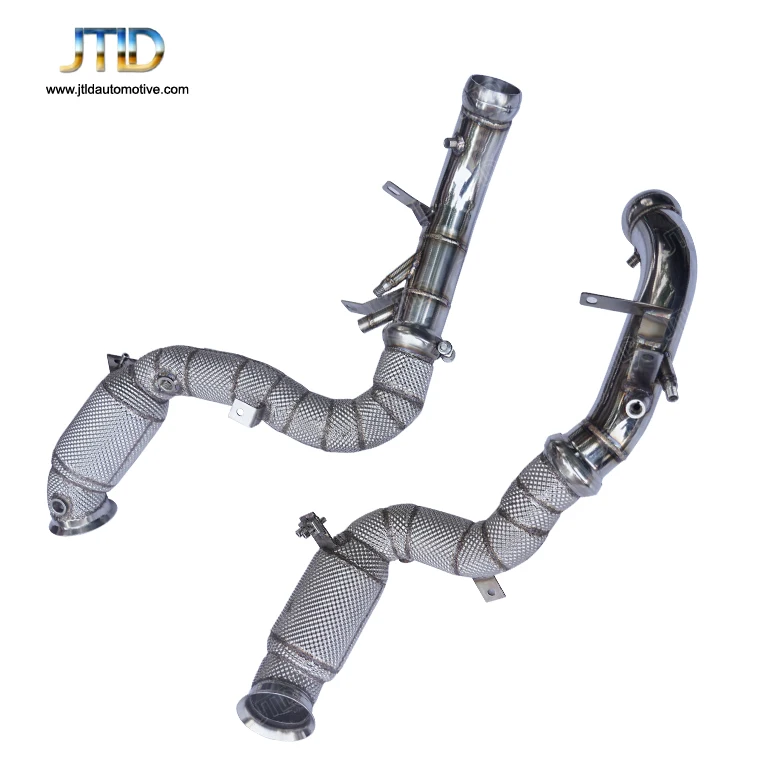 JTLD 304SS High Flow Performance Downpipe for Mercedes Benz E63S AMG Bypass Exhaust Pipe