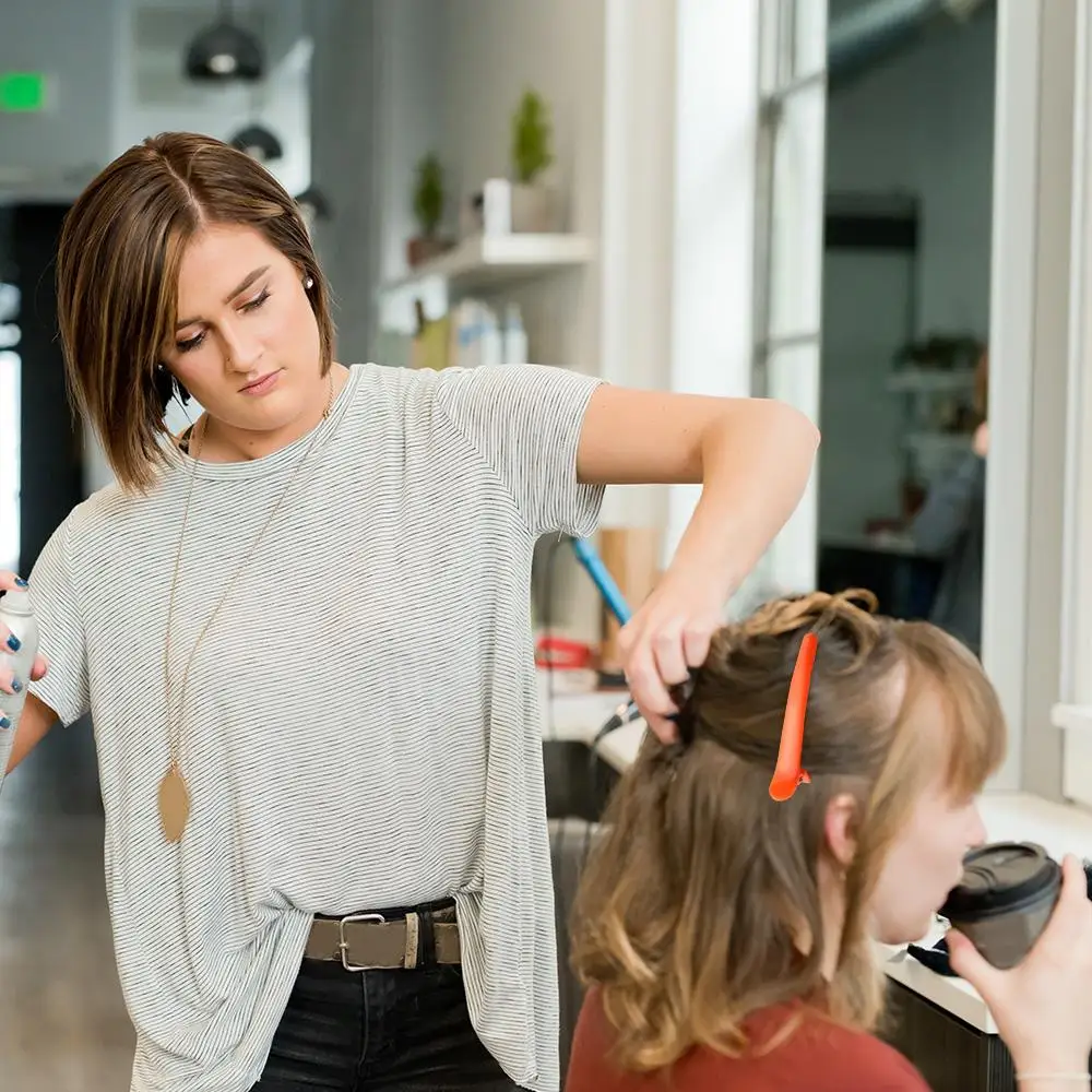 

10Pcs Dedicated Hair Salon Hairpins Basic Hair Clips Section Clamps Washing Shower Barrette Salon Styling Hair Clips