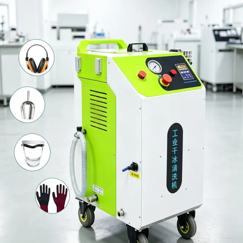 Dry Ice Blasting Machine Non Abrasive Cleaning Tool For Auto Detailing Maintenance Printing Roller Decontamination