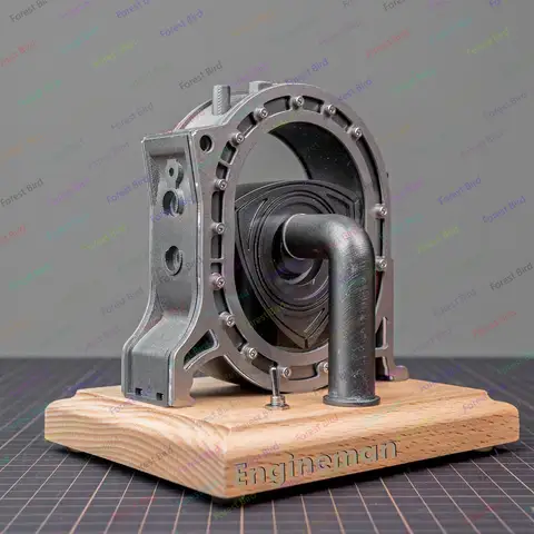 Motor mecánico de juguete, Kit de modelo de motor Wankel de 600RPM, adorno de Metal, giratorio de acero inoxidable 304