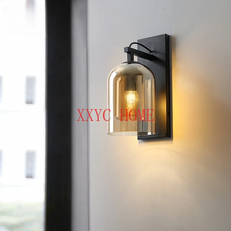 

Glass wall lamp Nordic art corridor entrance hall wall lamp