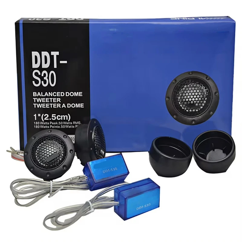 RISE-DDT-S30 1 Pair Car Tweeter Car Audio Silk Film For Car Modification 180W High-Pitched Audio Loudspeaker Car Audio