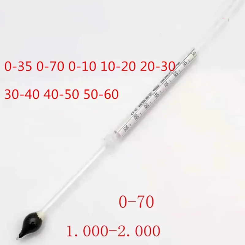 4PCS Hydrometer 0-70 Liangpi pulp concentration density meter Salinity meter 0-35 Density meter