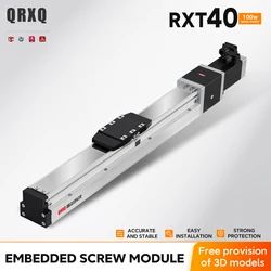 RXT40 Ballscrew Linear Module Actuator Precise Guide Slide 50MM--800mm with SERVO Motor for Automatic Rail Branches Chopper