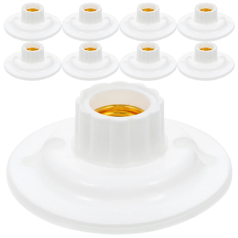 10 Uds soporte de lámpara de ciruela enchufe de techo enchufes de luz de plástico adaptador E27