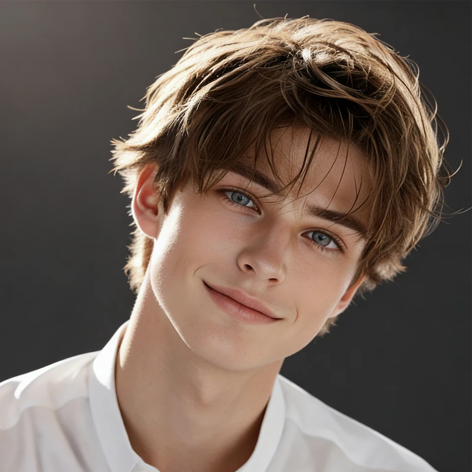 

# 4 коричневых мужских парика-пикси из бразильских натуральных волос, короткие прямые, машинной работы, подходят для повседневного ношения