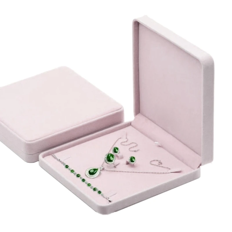 Velvets Jewelry Display Case for Necklaces Rings Earrings Bracelets