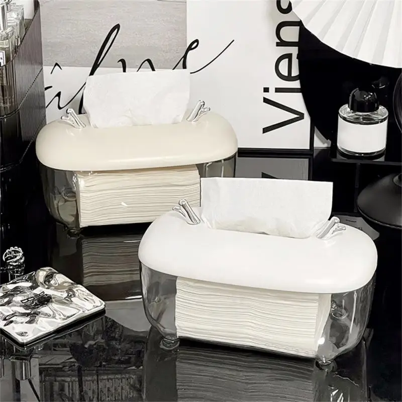 Tissue Box Napkin Holder Multifunctional Sundries Storage Remote Control Storage Desktop Office 11x13x23cm Home Organization