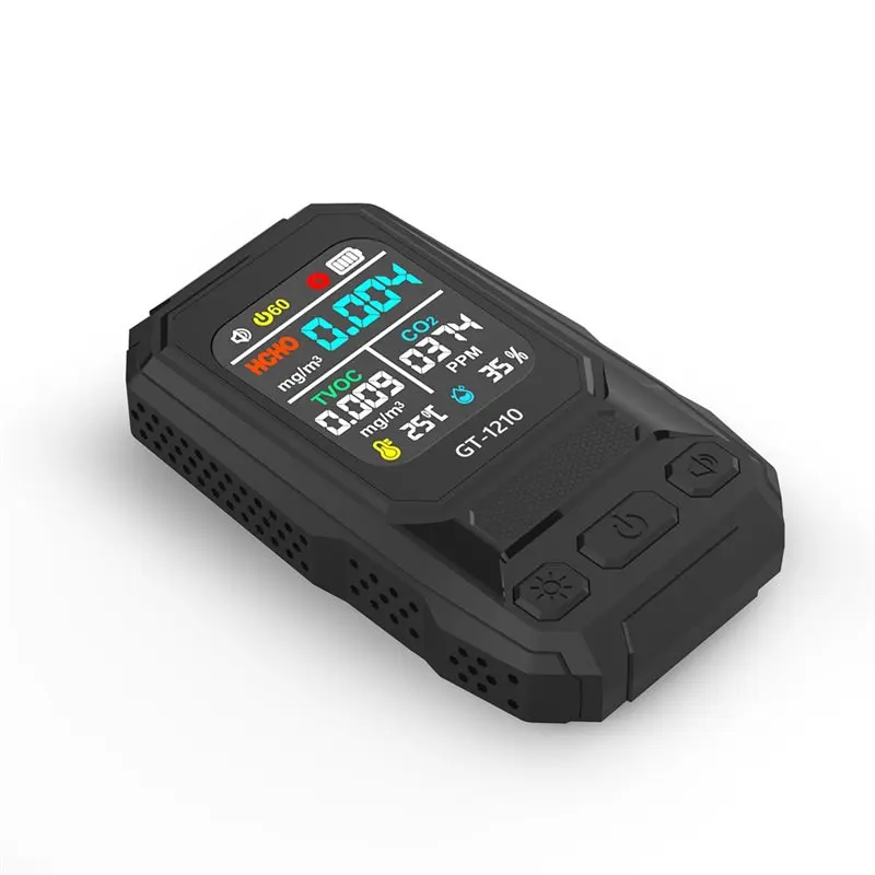 A26F-CO2 TVOC HCHO Detection 5 In 1 Air Quality Meter With LCD Display Screen Humidity Temperature Detector