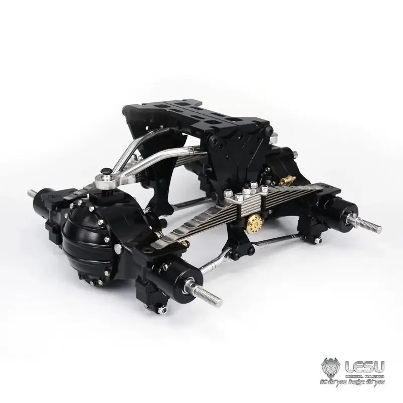 LESU 1/14 Truck rear suspension assembly 9MM raised X-8015 For Tamiya draghead mud head all metal fittings Upgrade DIY Parts