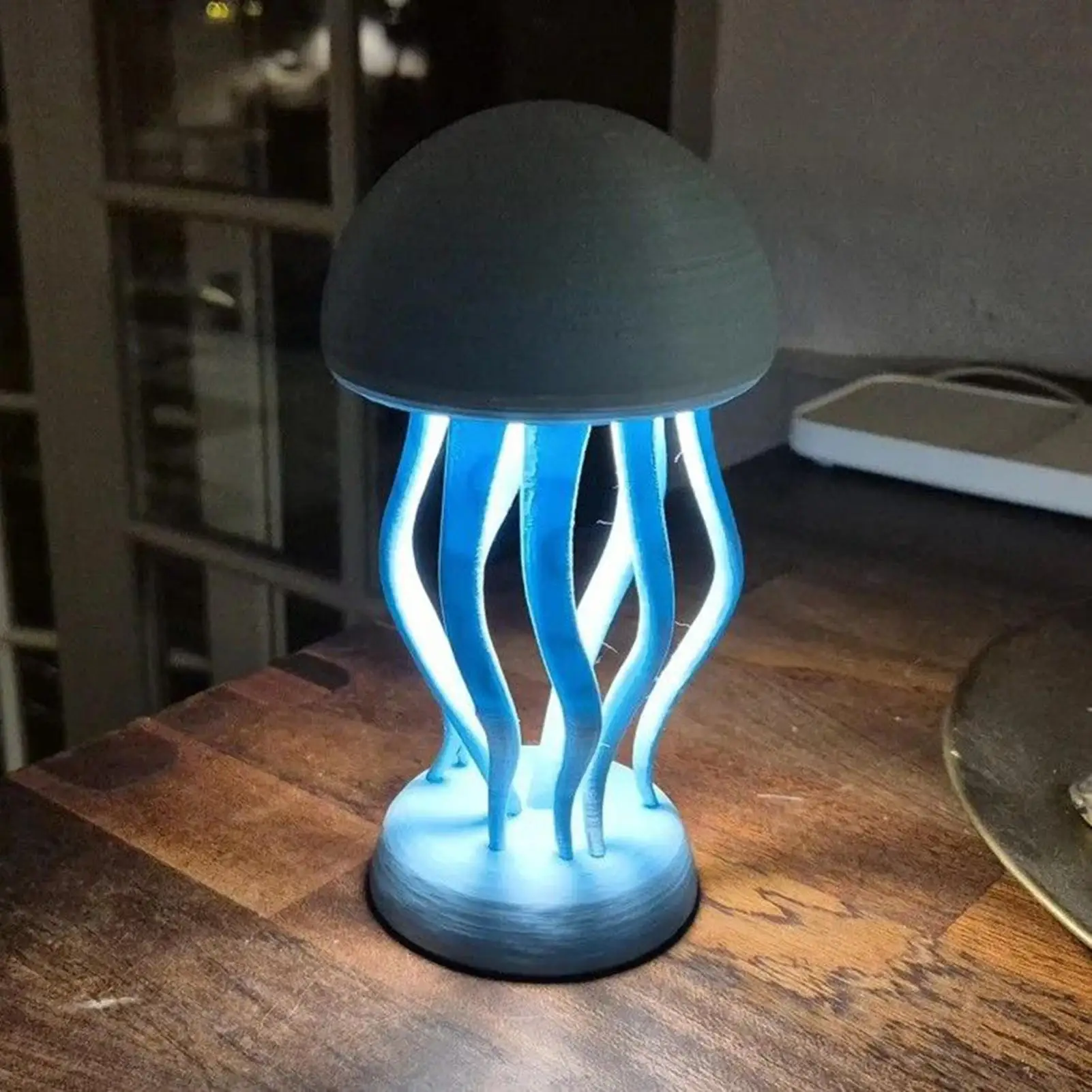 Quallen-Lampe, leuchtendes Wasserleben, Dekoration, intelligente Touch-Steuerung, dekoratives Nachtlicht für Weihnachten, Schlafzimmer, Kinderzimmer, Party