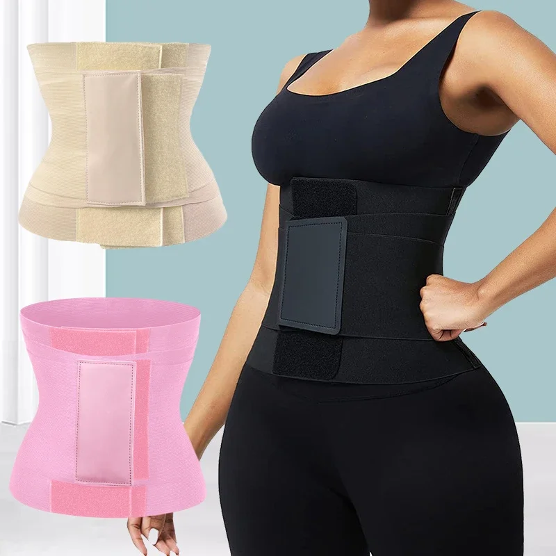 AfruliA Fajas Colombianas Girdles Waist Trainer Belly Band Wrap Corset Slimming Sheath Body Shapers BBL Modeling Strap Shapewear