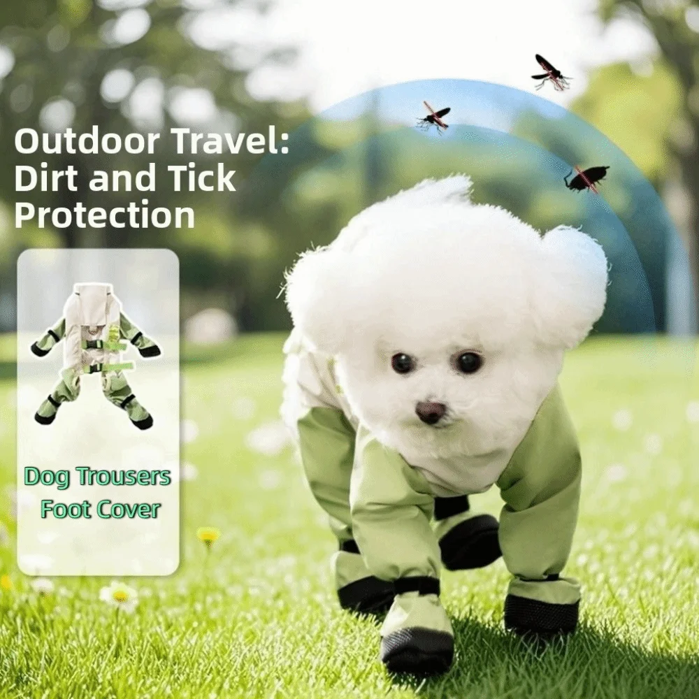 

Waterproof Reflective Stripe Pet Pants Stain Resistant Easy To Clean Dog Four-Legged Pants Breathable Quick Dry