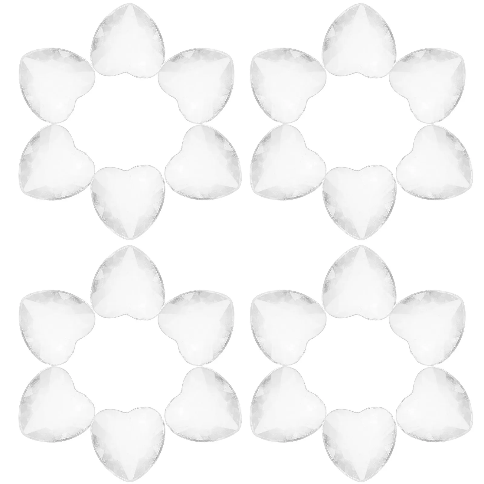 

100Pcs Acrylic Crystal Diamonds Heart Vase Filler Beads Sparkling Table Confetti for Desktop Decoration Photo Prop Jewelry