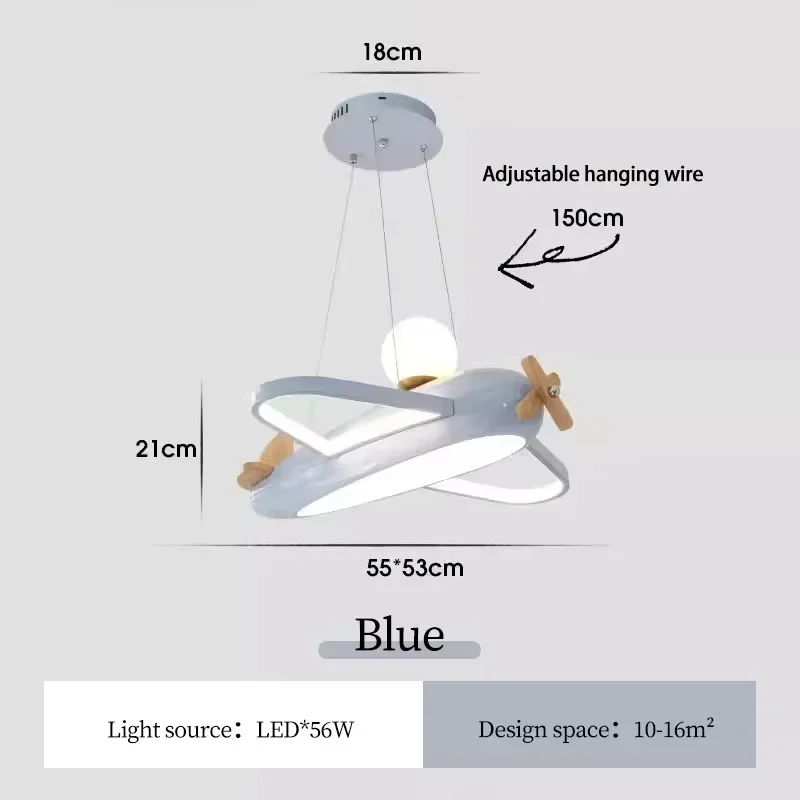 Cartoon Vliegtuig Plafondlamp Creatief Ontwerp Led Witte Lamp Woonkamer Eetkamer Studie Kinderkamer Jongen Baby Kinderkamer Decor Lamp - afbeelding 1