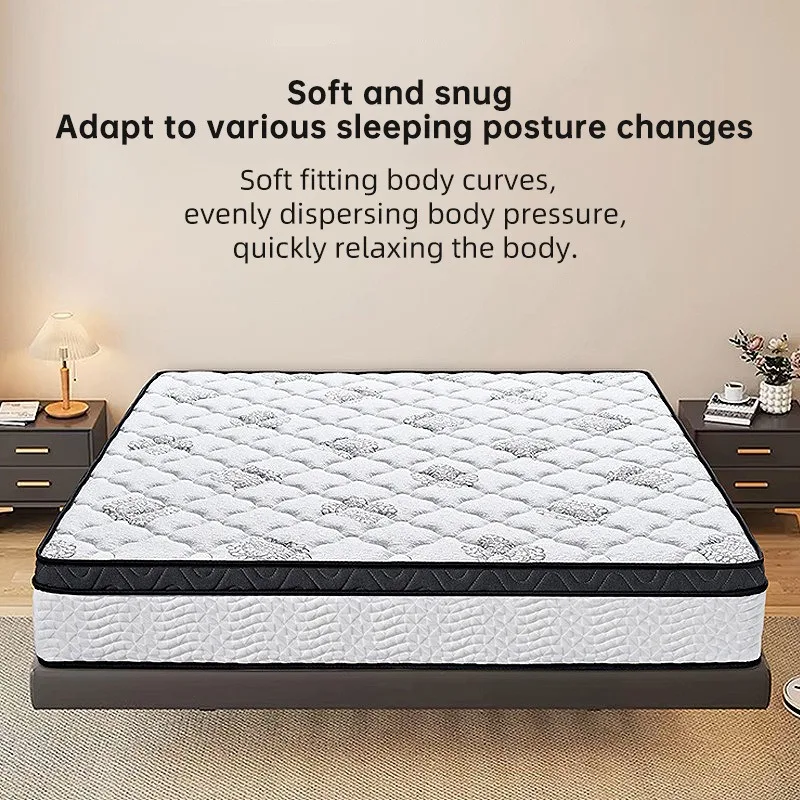 Full-size Memory Foam Mattress with Independent Pocket Springs and Silent Springs. 30cm Thick Healthy and Suitable for Sleep