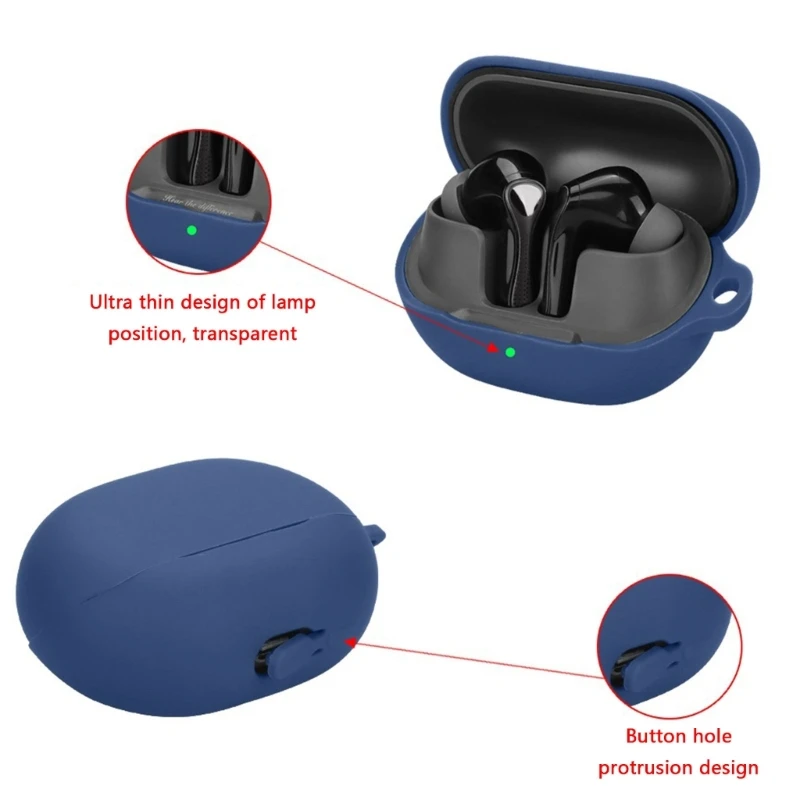 Funda protectora Flexible para auriculares inalámbricos SoundPEATS Air5 Pro, funda protectora de silicona a prueba de golpes y polvo