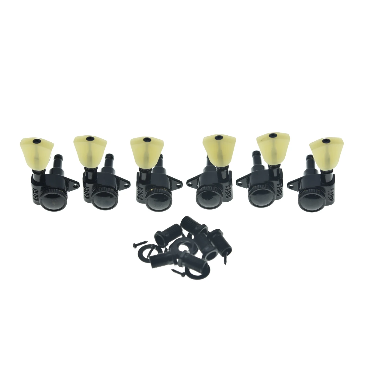 KAISH 3+3 Locking Tuners 21:1 Locking Tuning Machines Locking Tuning keys w/ Vintage Keystone Handle for USA LP/SG/ES/Acoustic