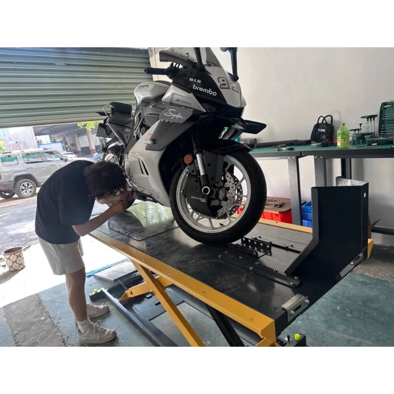 500kg Motorcycle Scissor Lift Air or Hydraulic Motorcycle Lift, Used for Workshop Maintenance  FOB Price
