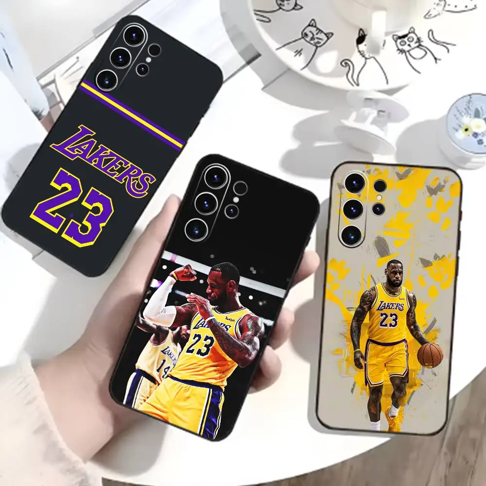 Basketball B-Lebron James 23  Phone Case For Samsung S26,S25,S24,S23,S22,S21,S20,Plus,Fe,Lite,Others Black Cover