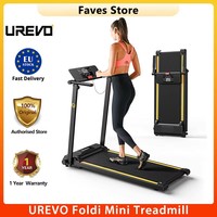 UREVO Folding Treadmill 2.25HP Treadmills for Home with 12 HIIT Modes Compact Mini Treadmill for Home Office LCD Display