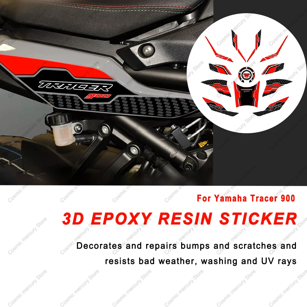 

For Yamaha Tracer 900 GT 2018 2019 Motorcycle Accessories Waterproof Sticker Tank Pad Sticker Kit 3D Resin Protective Sticker