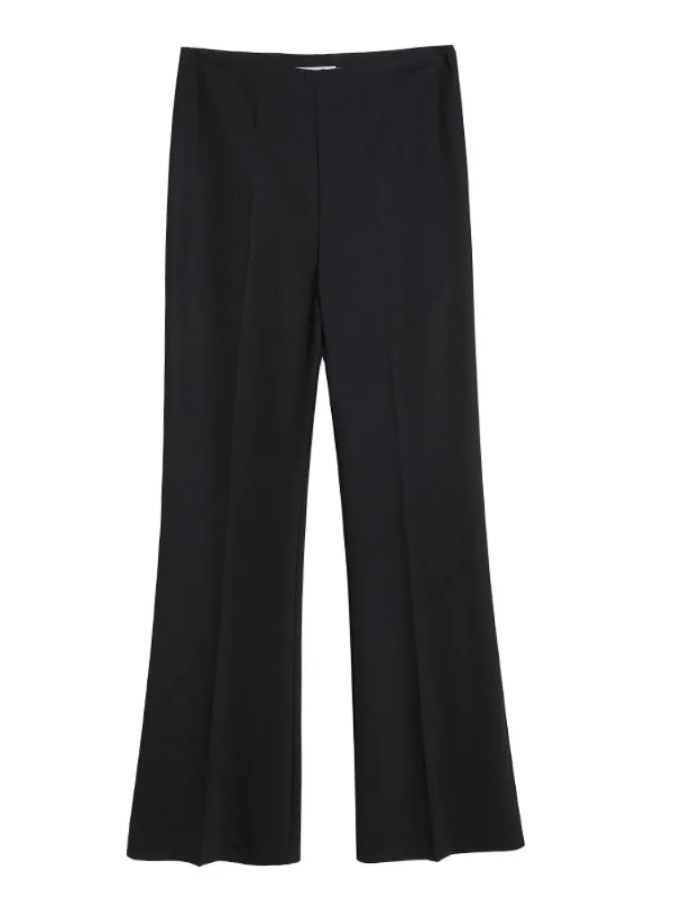 Large Size Micro Flared Suit Pants Narrow Version Wide Leg Pants For Women In Summer 2023, High Waisted Sagging Straight Pants