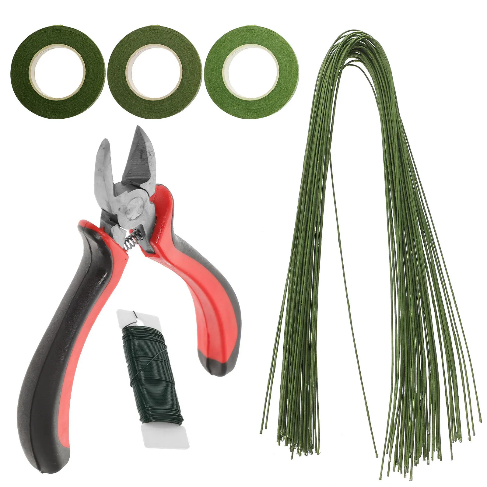 1 مجموعة 1 مجموعة الأزهار الشريط عدة متعددة الألوان Diy بها بنفسك تشكيلة زهور أدوات باقة الجذعية سلك القاطع باقة ترتيب عدة #2