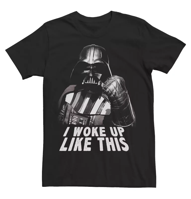 Star Wars Spring/Summer Men's short-sleeved T-shirt, sci-fi streetwear, loose and fitted, high-end dark side daily gift